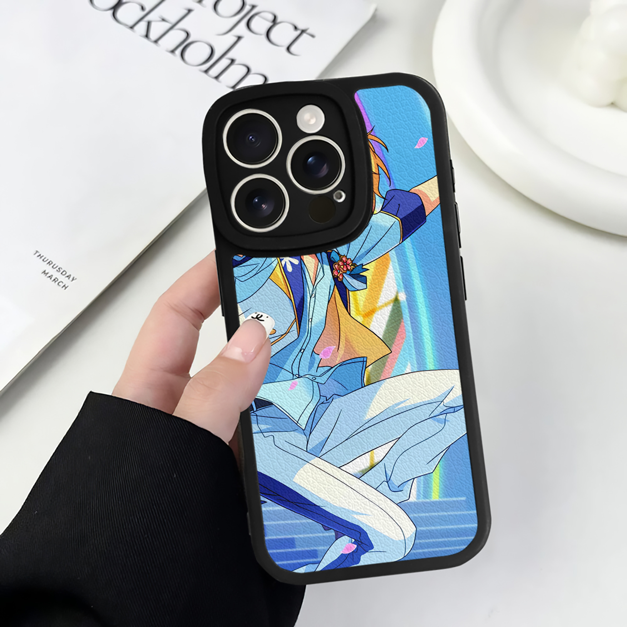 （画像用） あんさんぶるスターズ! Ensemble Stars 【iPhone 16シリーズ対応】シリコンスマホケース（レザー調） 材質：シリコン